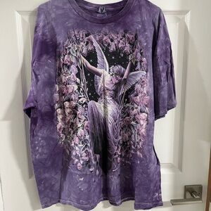 Gildan Purple Angel Graphic Short Sleeve Tee